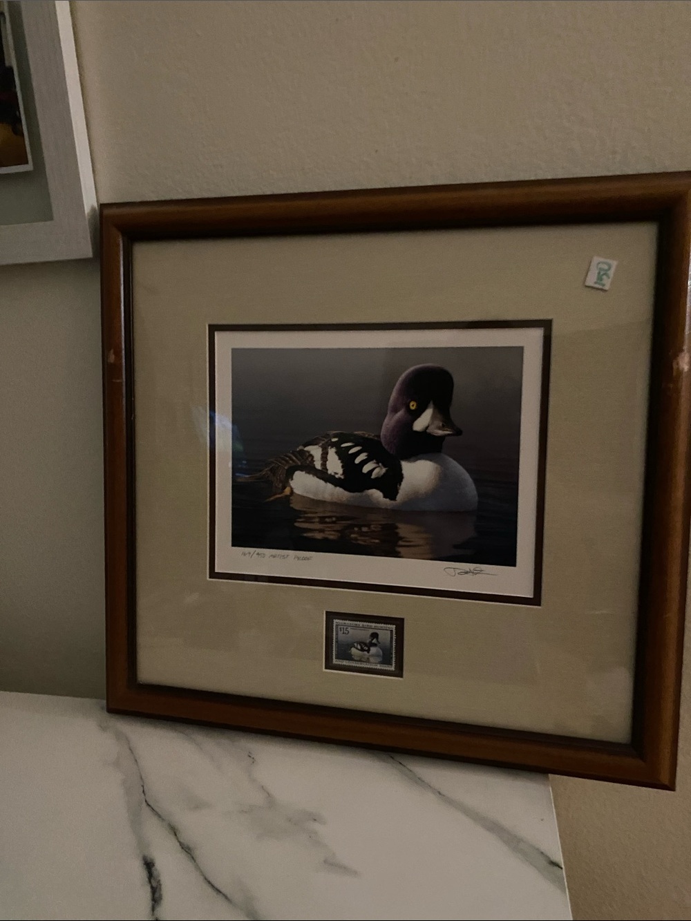 Artisan Brown-Framed Duck Print with Cream Mat
